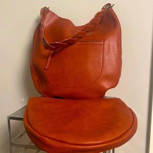 New anthropology leather purse and clutch set